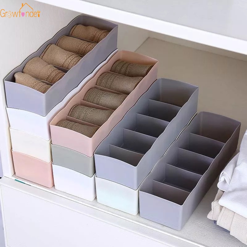 Hộp Nhựa 5 Ngăn Đựng Đồ Lót / Vớ Đa Năng Tiện Dụng
