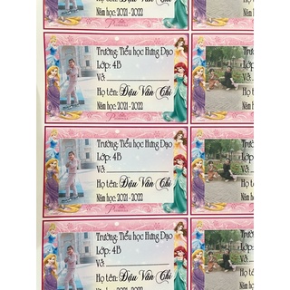 Nhãn vở in theo yêu cầu