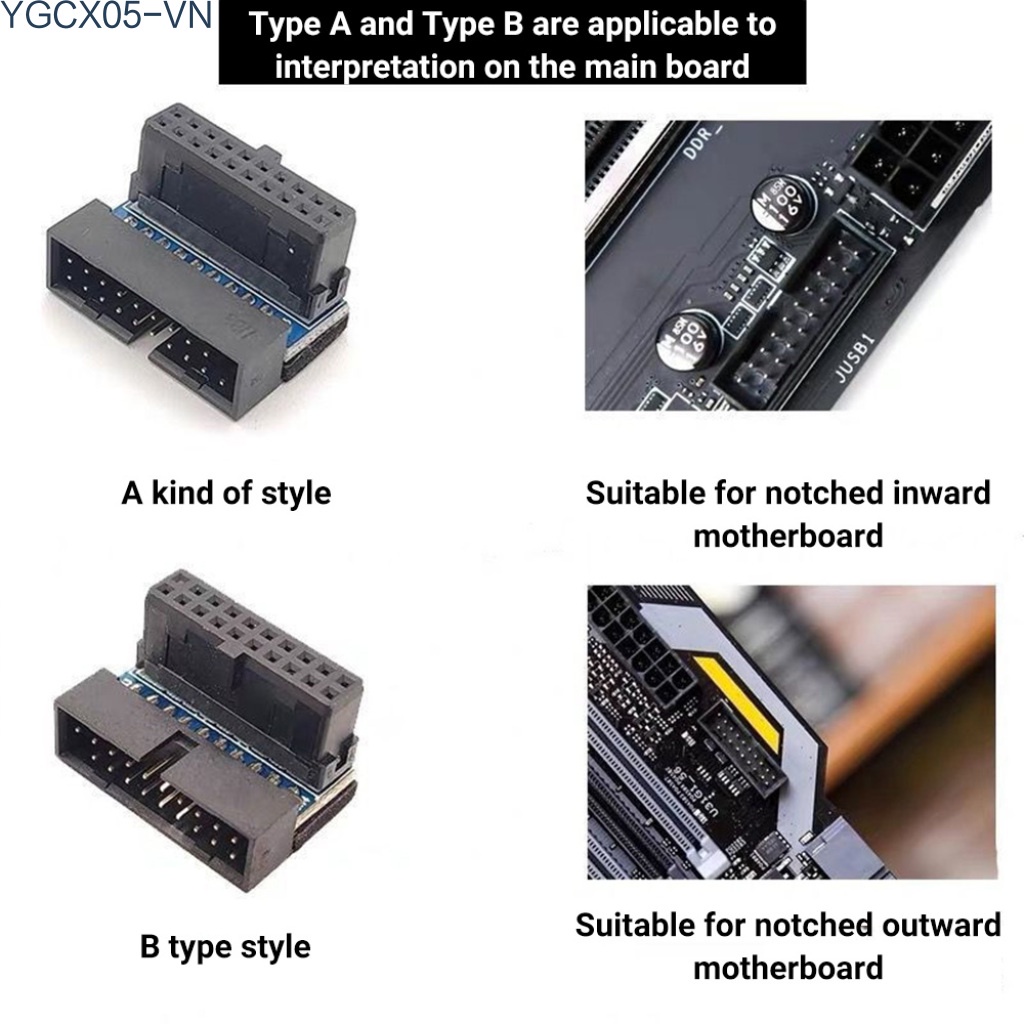 Đầu Chuyển Đổi Usb 3.0 20pin Sang Ổ Cắm 19pin Cho Bo Mạch Chủ | BigBuy360 - bigbuy360.vn