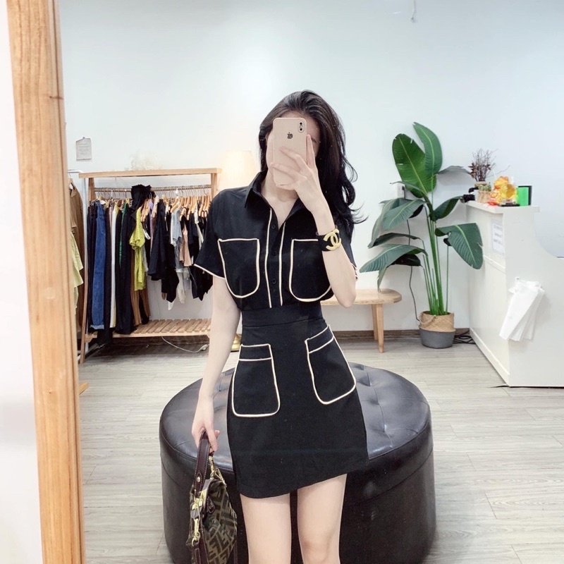 váy body túi cổ sơ mi | BigBuy360 - bigbuy360.vn