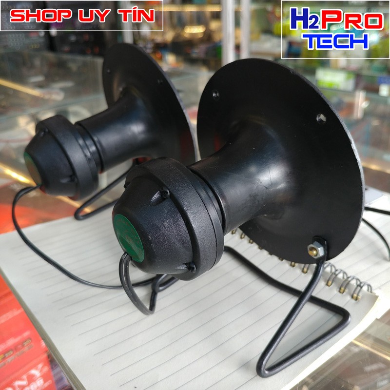 Đôi loa treble thạch anh Phễu Kèn H2Pro 20W-8 ôm (2 loa), loa siêu treble mặt vuông (tặng tụ 20K, đã hàn sẵn)