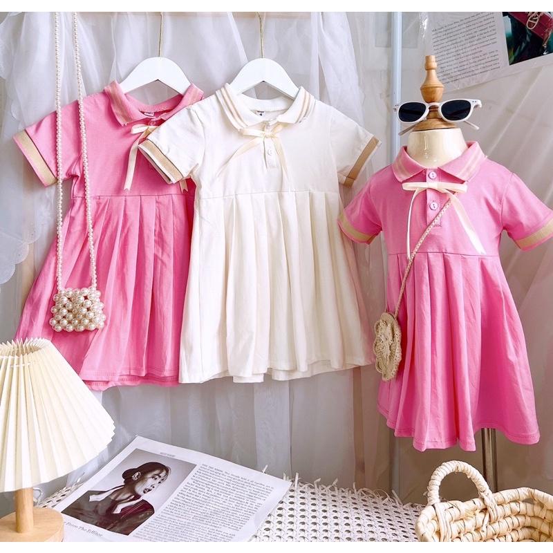 VÁY POLO BABY DOLL ĐÍNH NƠ CHO BÉ