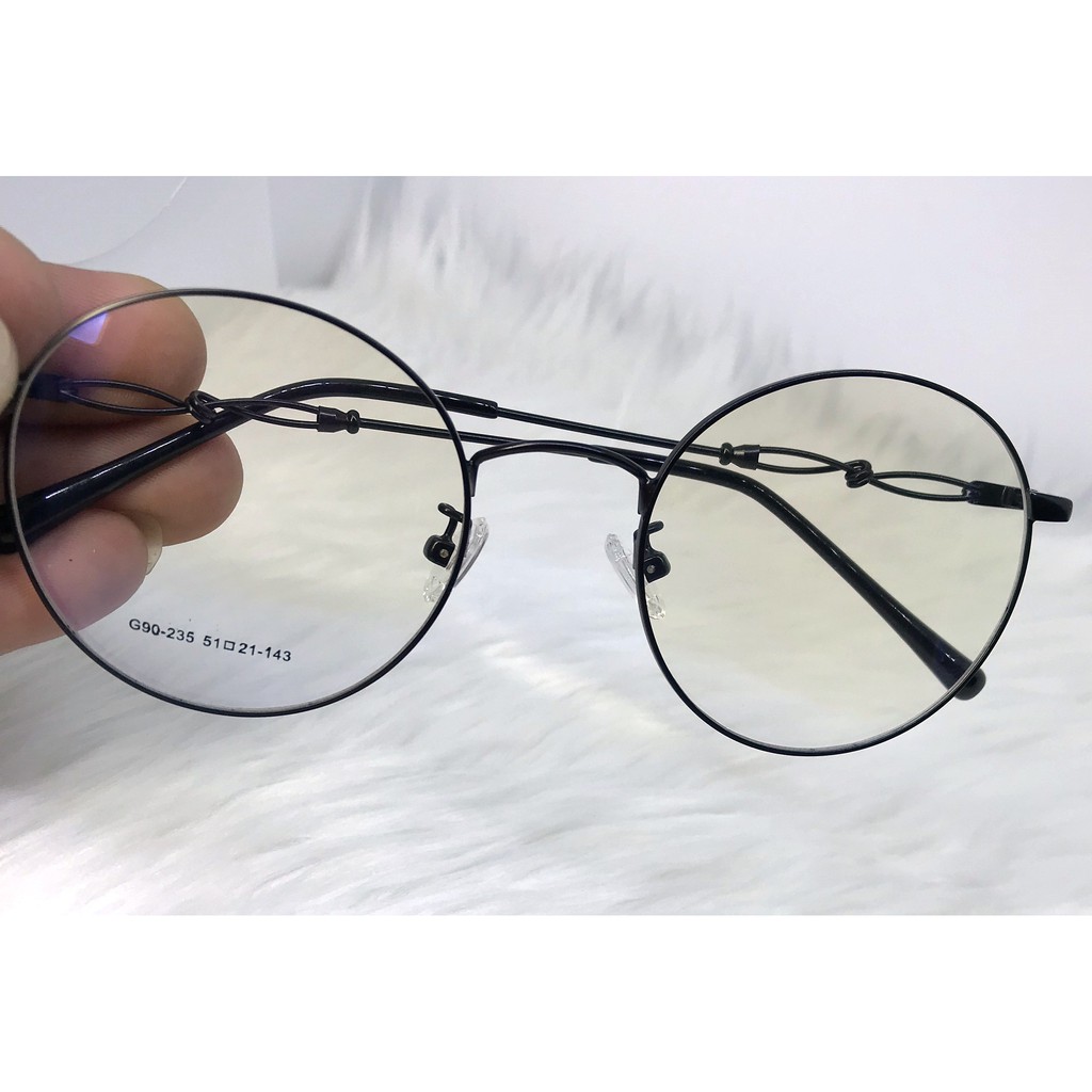 Gọng Kính Cận Mắt Tròn Kim Loại Thời Trang Hàn Quốc (G90-235 51-21-143)-Gọng Kính Mắt Thời Trang H2NEYEWEAR 2019