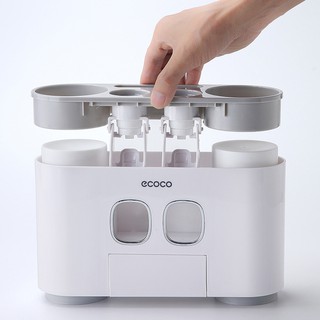Bộ bàn chải đẩy kem đánh răng Ecoco [Tặng 4 cốc]