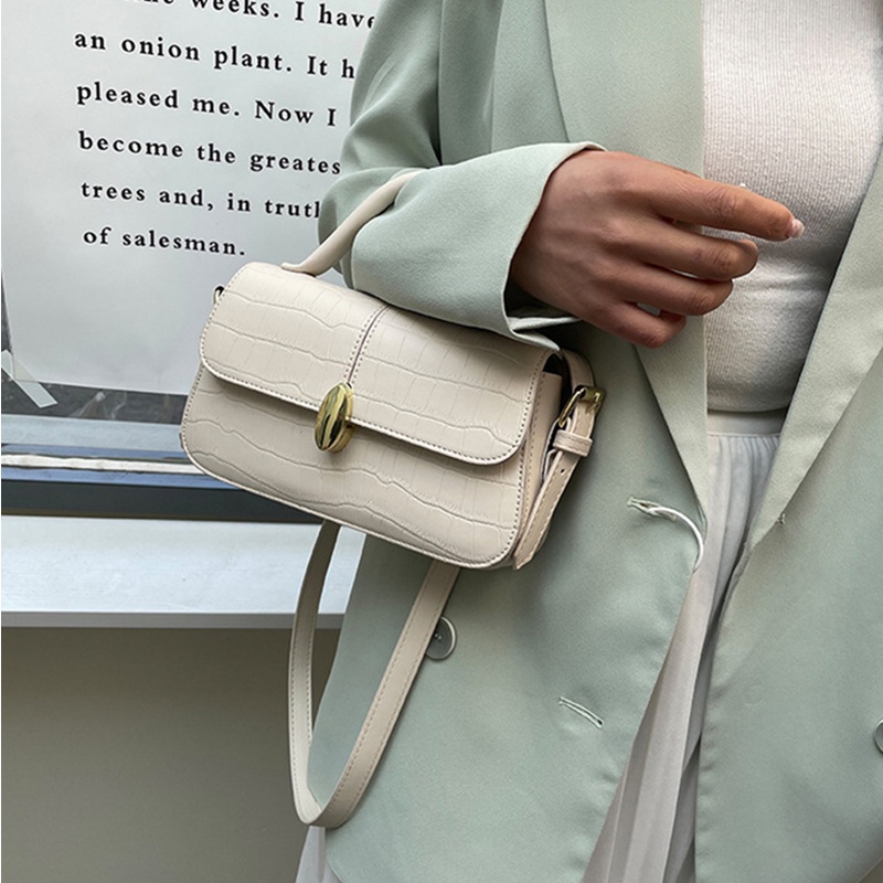 IELGY Túi Đeo Chéo Họa Tiết Vân Đá Có Thể Điều Chỉnh Phong Cách Hàn Quốc Cho Nữ