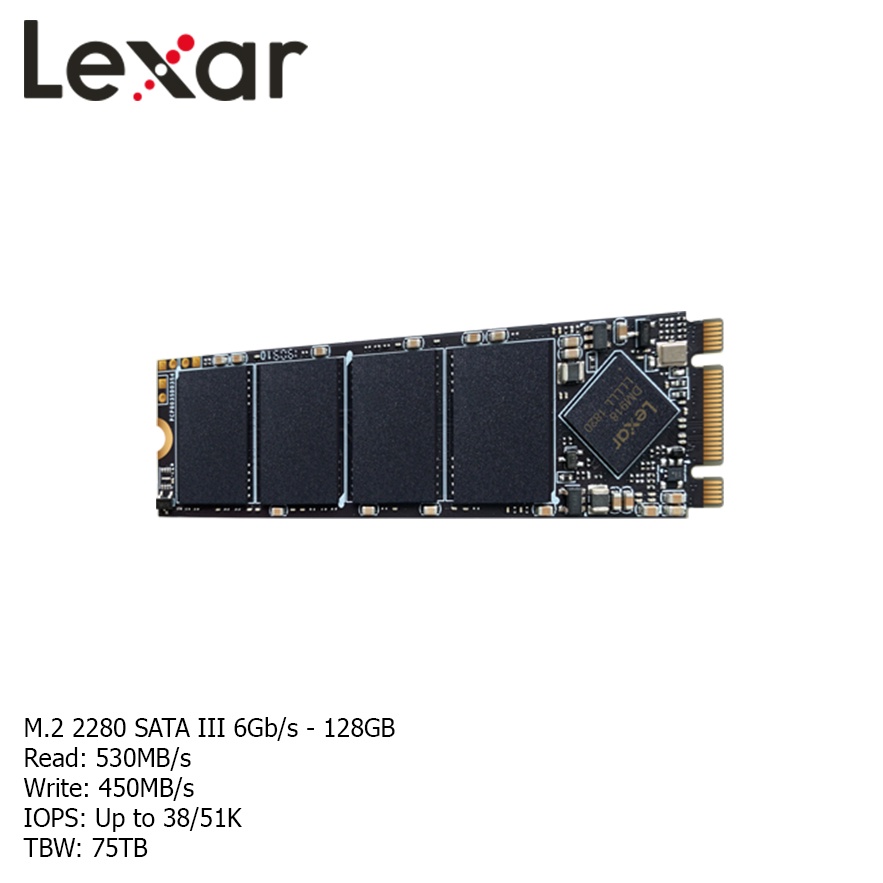 Ổ cứng SSD M2 Lexar 128GB | 256GB | 512GB 2280 SATA III Chính Hãng