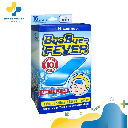 Miếng dán hạ sốt cho trẻ em Bye Bye Fever (Hộp 16 miếng)