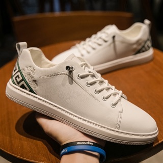[FREESHIP] Giày Sneaker Nam Cao Cấp - Giày Thể Thao Nam - Kiểu Dáng Giày Lười - Sneaker Cổ Thấp - Màu Trắng Hấp Dẫn