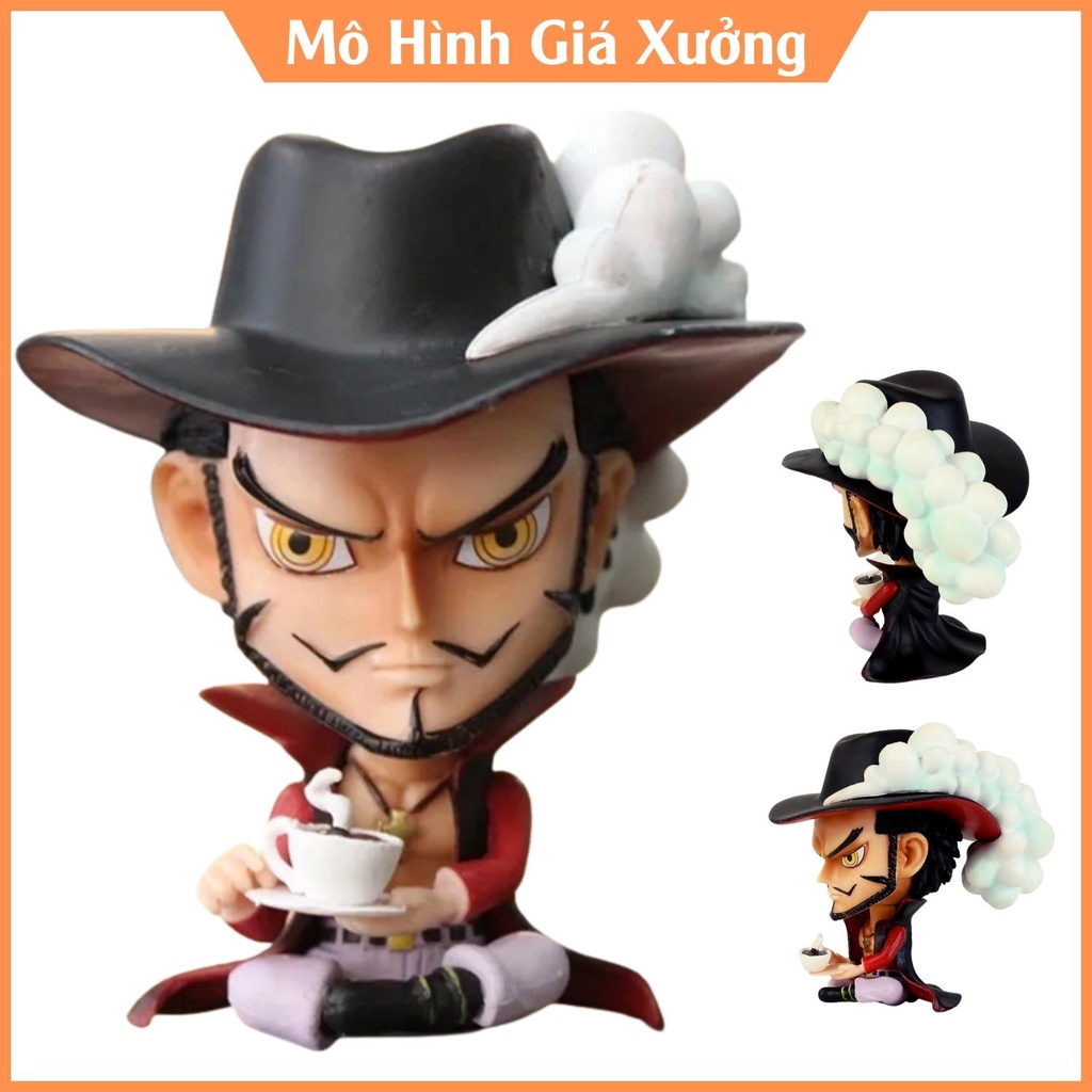 Mô hình One Piece chibi Mihawk Mắt Diều Hâu cực dễ thương cao 10 cm , figure one piece , mô hình giá xưởng