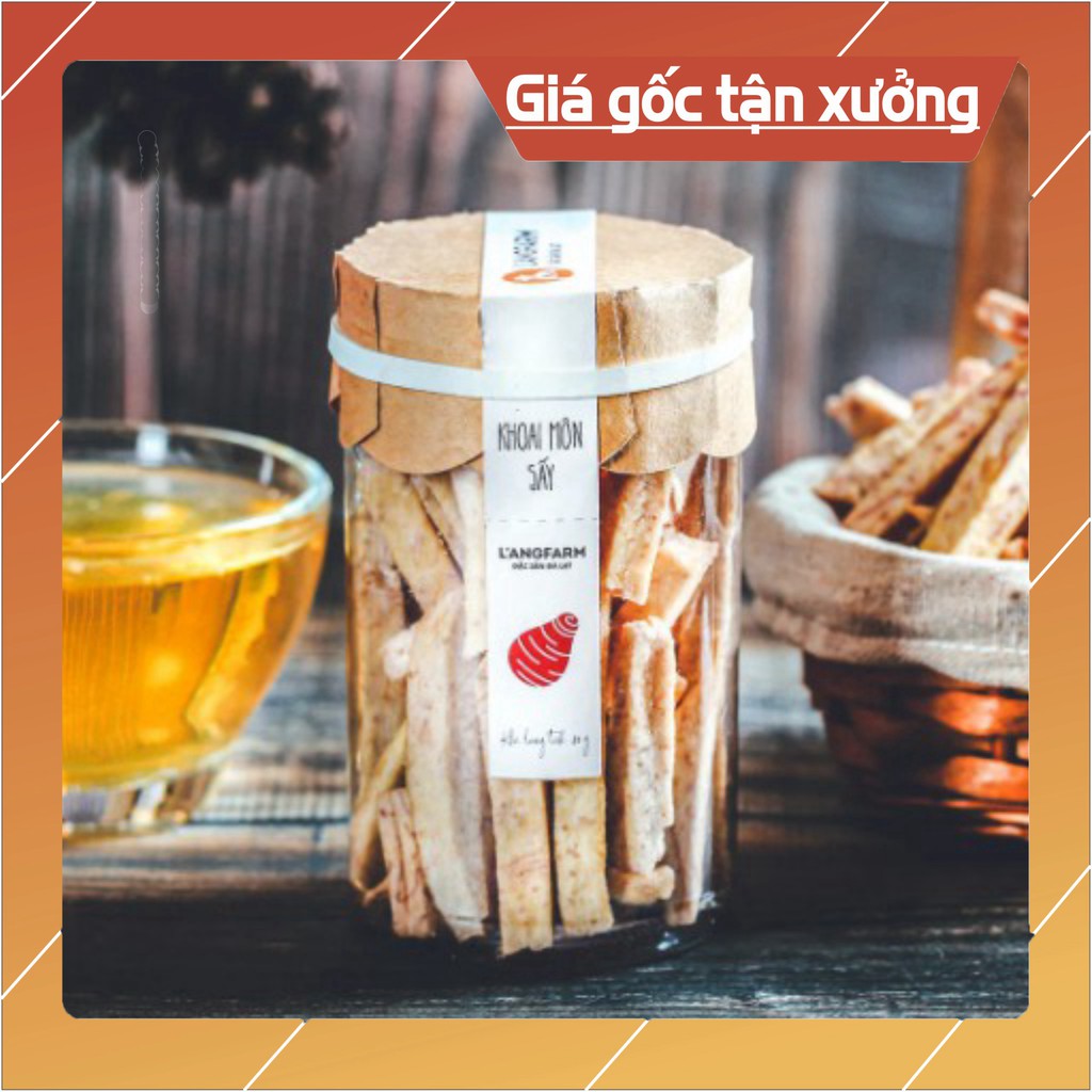 Khoai môn sấy L'angfarm hũ 80g Hương vị tự nhiên, giòn, ngon, hấp dẫn.