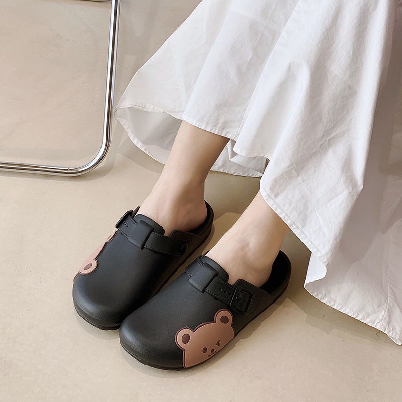 Dép sục gấu bảo vệ chân hình gấu nâu-jy361