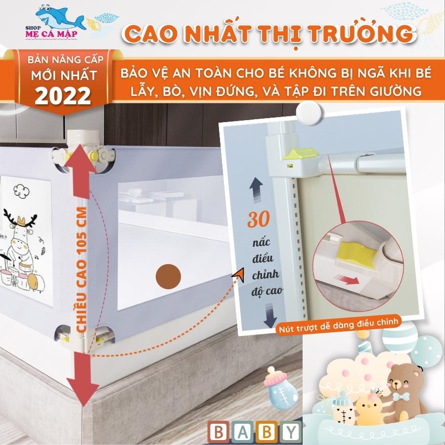 Thanh chắn giường Pakey ProA3 NEW 2022, nâng hạ 1 bên cao 105cm (1 thanh chắn 1 mặt)