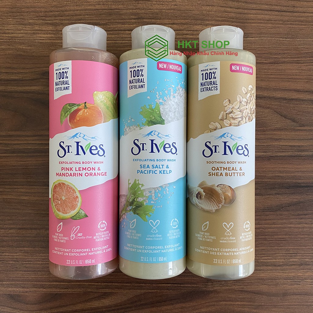 [Mã COSDAY giảm 8% đơn 150K] [USA] Sữa tắm tẩy tế bào chết St. Ives 650ml - HKT Shop