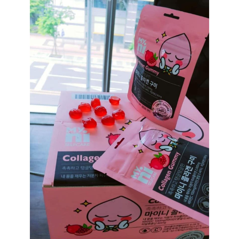 Kẹo dẻo bổ sung Collagen ILDONG PHARMACY Myni Selfcare Collagen Gummy Kakao Friends, hàng nhập nội địa Hàn Quốc