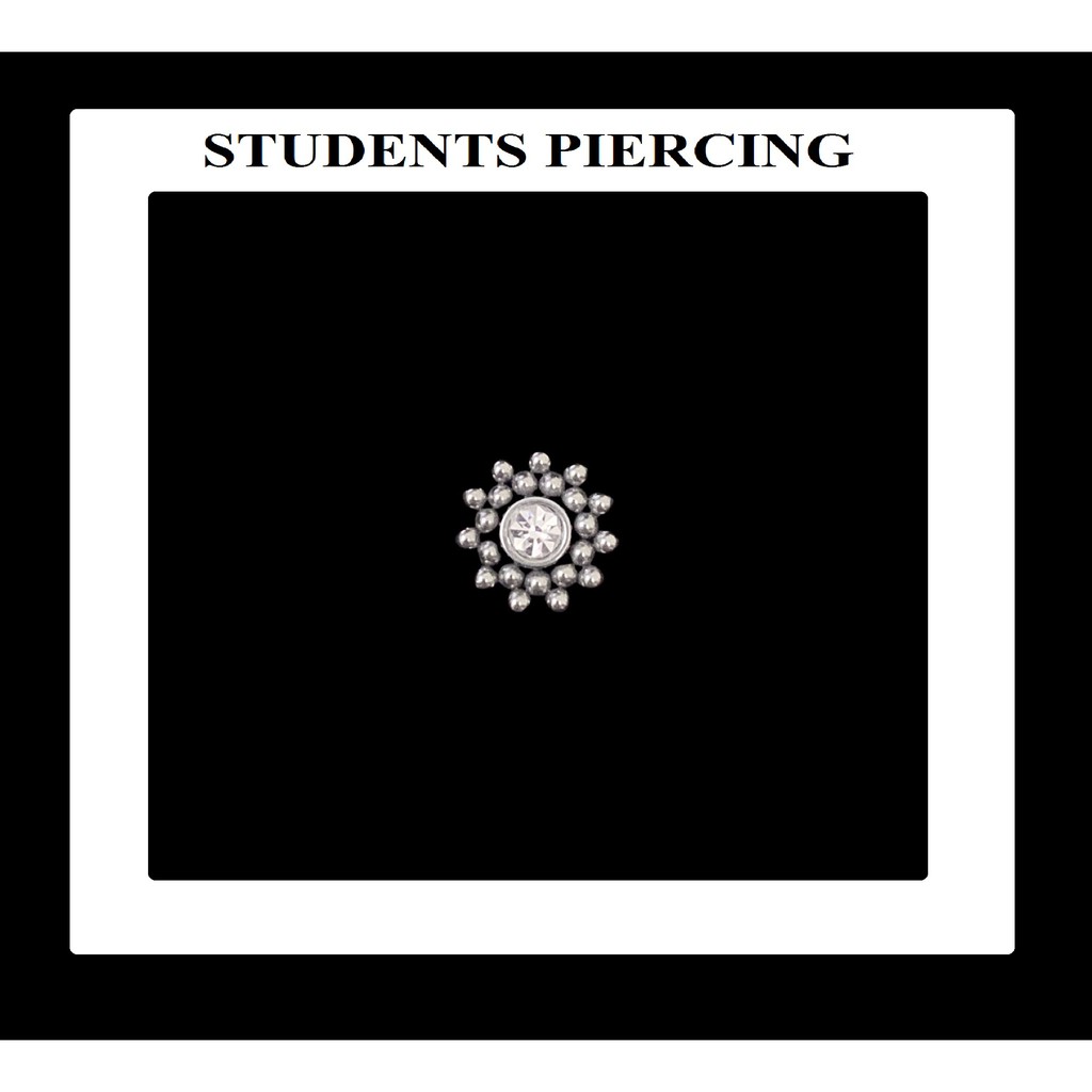 KHUYÊN TAI CHÂN VẶN HOA ĐÁ BI CÁ TÍNH - KHUYÊN THÉP KO GỈ