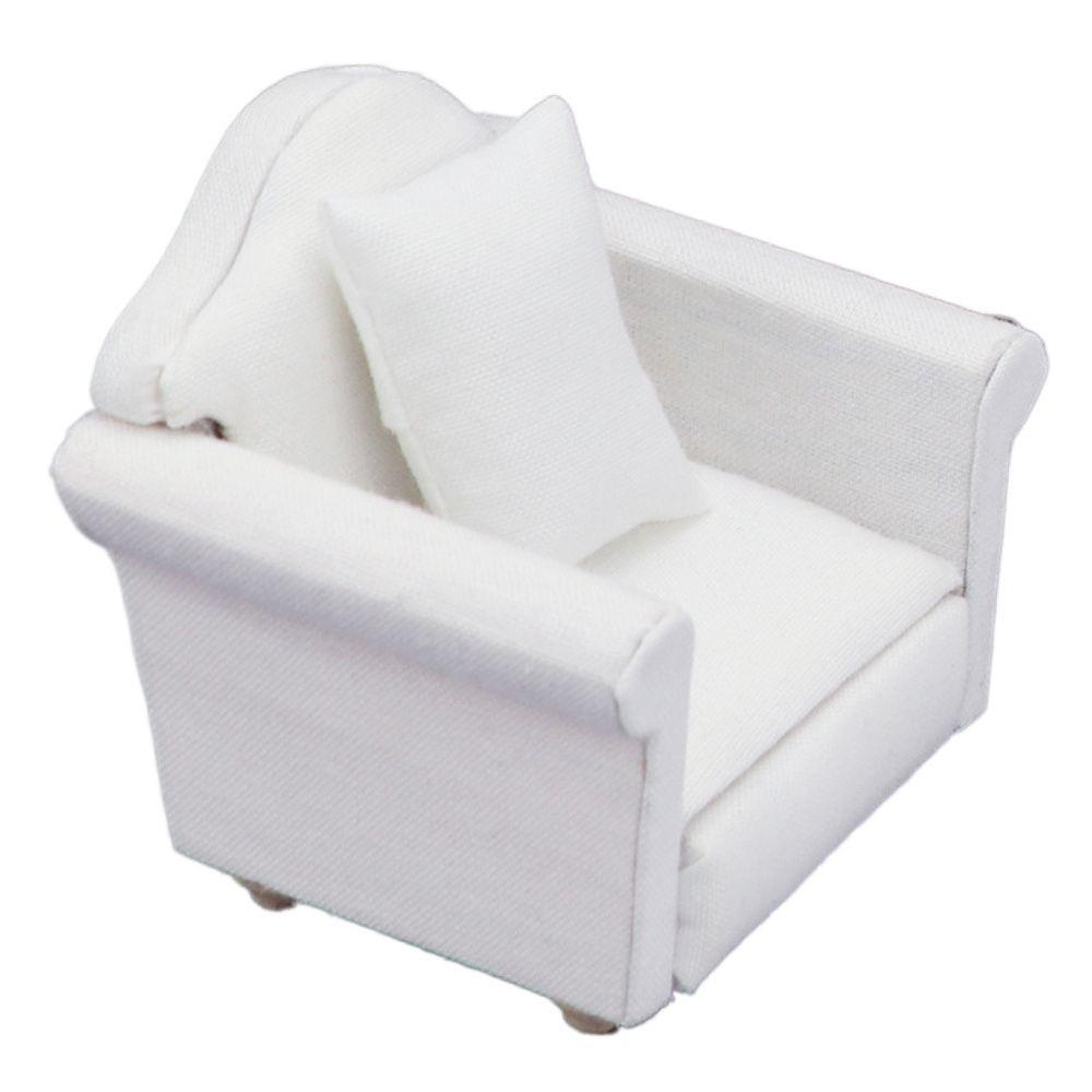 Mô Hình Ghế Sofa Gỗ Mini Tỉ Lệ 1: 12 Dùng Để Trang Trí Nhà Búp Bê