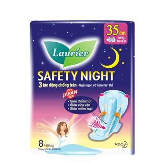 Combo 3 gói Băng Vệ Sinh Ban Đêm Laurier Safety Night chống tràn Nhập Khẩu Indo