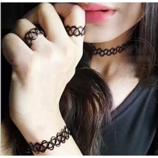 Bộ vòng Tattoo choker phong cách Hàn Quốc