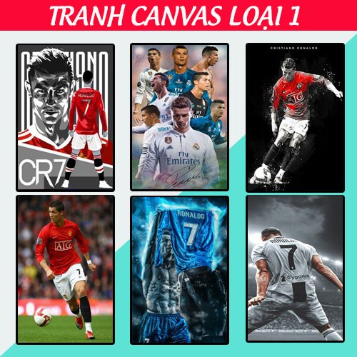 Tranh bóng đá siêu sao C.Ronaldo (5) quả bóng vàng FIFA hàng cao cấp loại 1 độc quyền dành tặng riêng cho Fan bóng đá