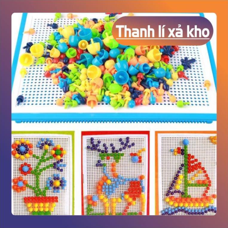 Mua Lẻ Rẻ Như Sỉ,  Bộ đồ chơi 296 hạt nhựa nấm xếp hình Creative Mosaic ❤️❤️❤️ , ĐỒ GIA DỤNG BINBON