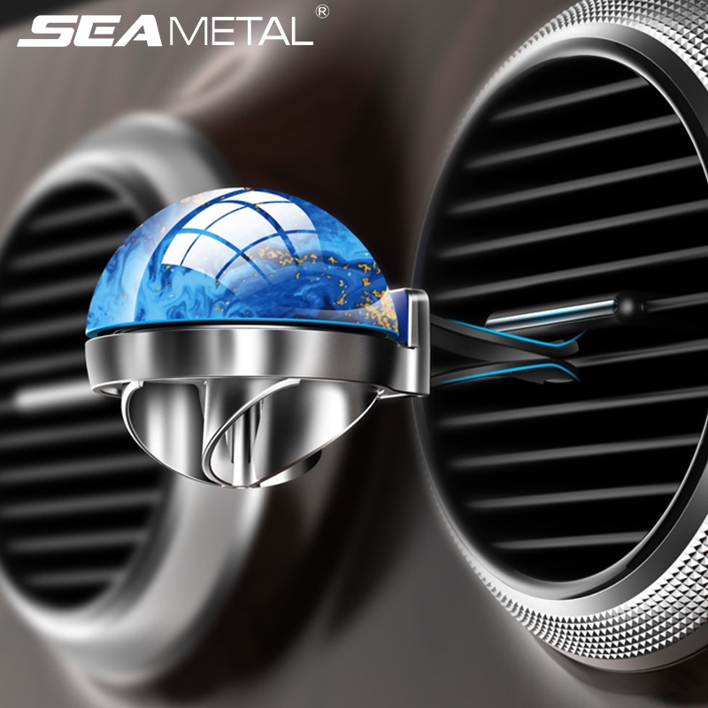 Kẹp tinh dầu SEAMETAL bằng hợp kim thiết kế kiểu hành tinh khuếch tán hương thơm gắn điều hòa xe hơi
