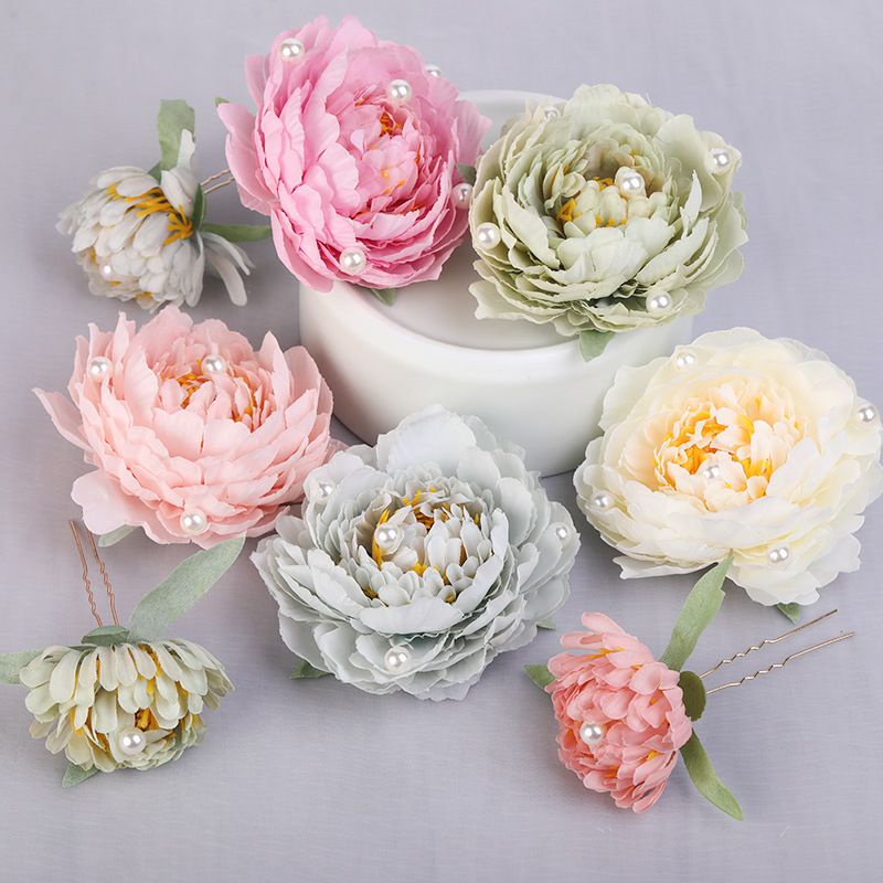 BỘ 3 BÔNG CÀI TÓC CỔ TRANG HOA MẪU ĐƠN