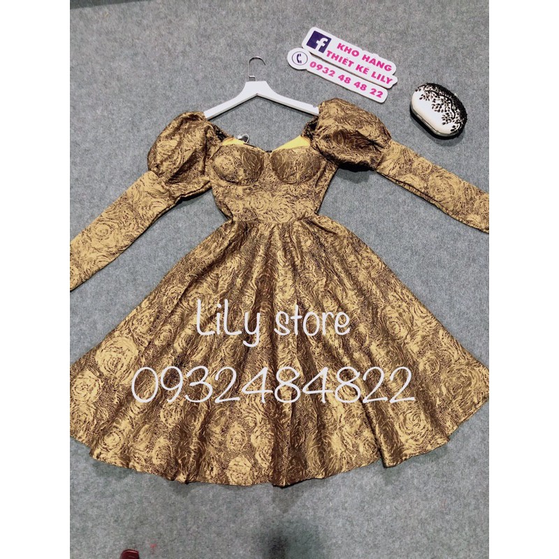 ẢNH VÀ VIDEO THẬT 10000% _ ĐẦM GẤM TAY DÀI