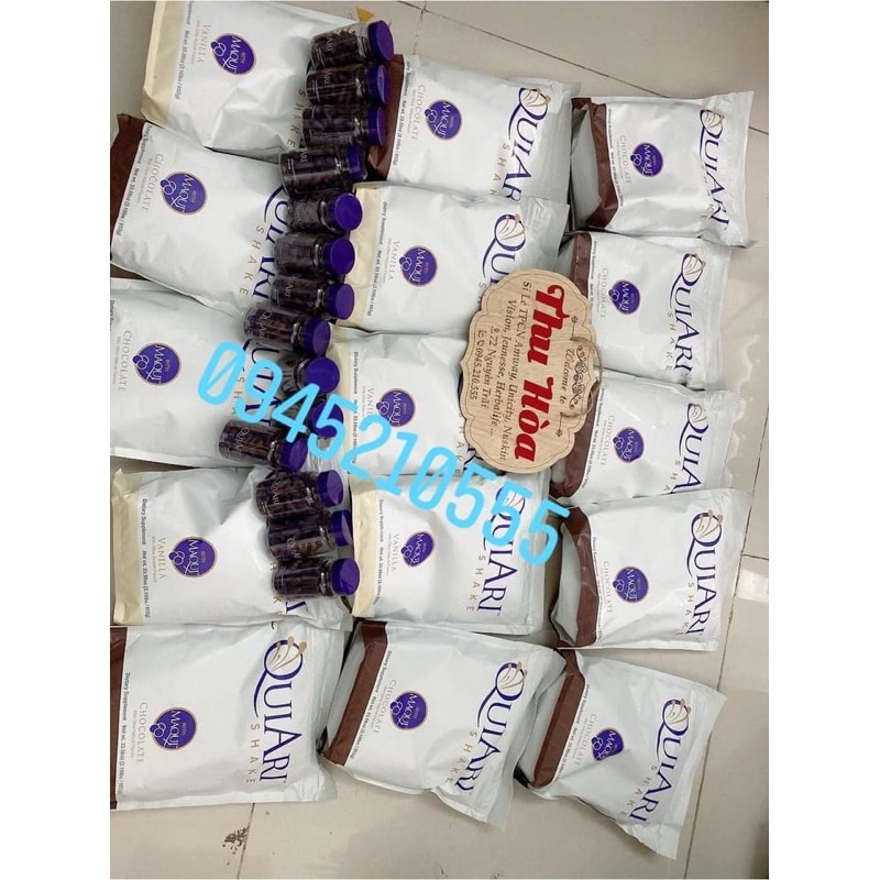 QuiAri - giảm cân , giảm mỡ hồi phục sức khoẻ gồm 1 túi bột quiari Shake và lọ viên quiari energy