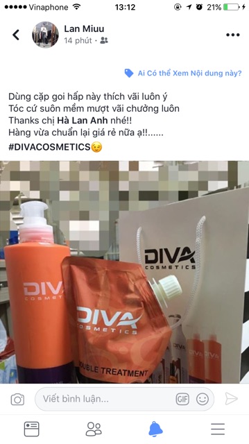 Gội ủ diva siêu mượt siêu thơm. Dầu gội 750ml. Túi ủ 500ml | BigBuy360 - bigbuy360.vn