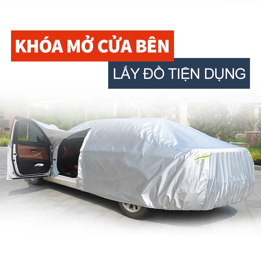 Bạt vải dù oxford bảo vệ xe ô tô từ 4- 7 chỗ phủ trùm kín cao cấp , áo trùm oto, xe hơi thông minh dày dặn bóng mịn