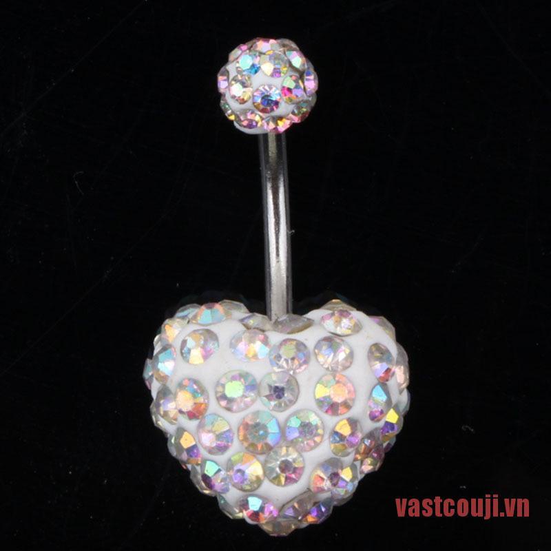 Khuyên RốN HìNh Tim ĐíNh Đá Xinh XắN