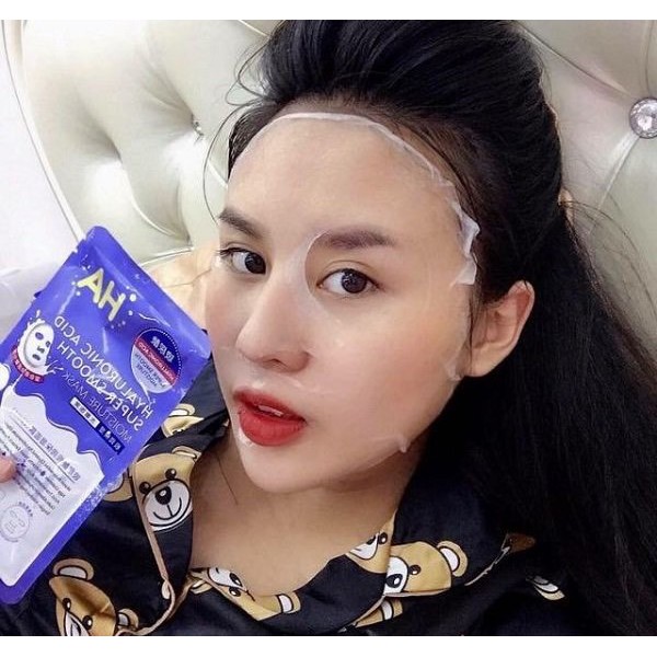 Mặt nạ HA Xanh Tím Maycreate , HA Mask (Miếng) Hyaluronic Acid Super Smooth cấp nước, cấp ẩm và dưỡng trắng PL4-ML01