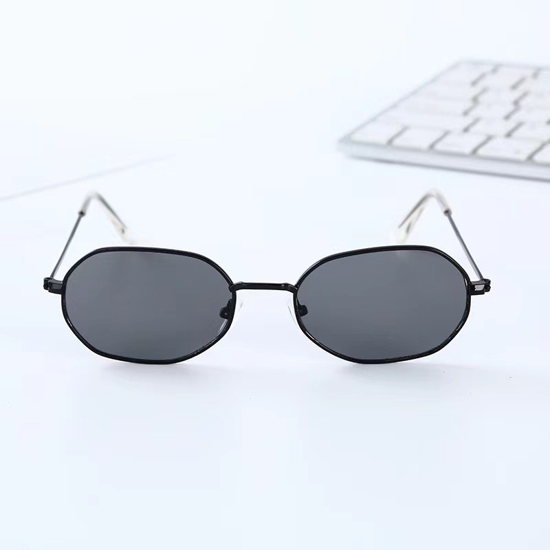 Kính Mát Gọng Kim Loại Hình Oval Phong Cách Retro Thời Trang