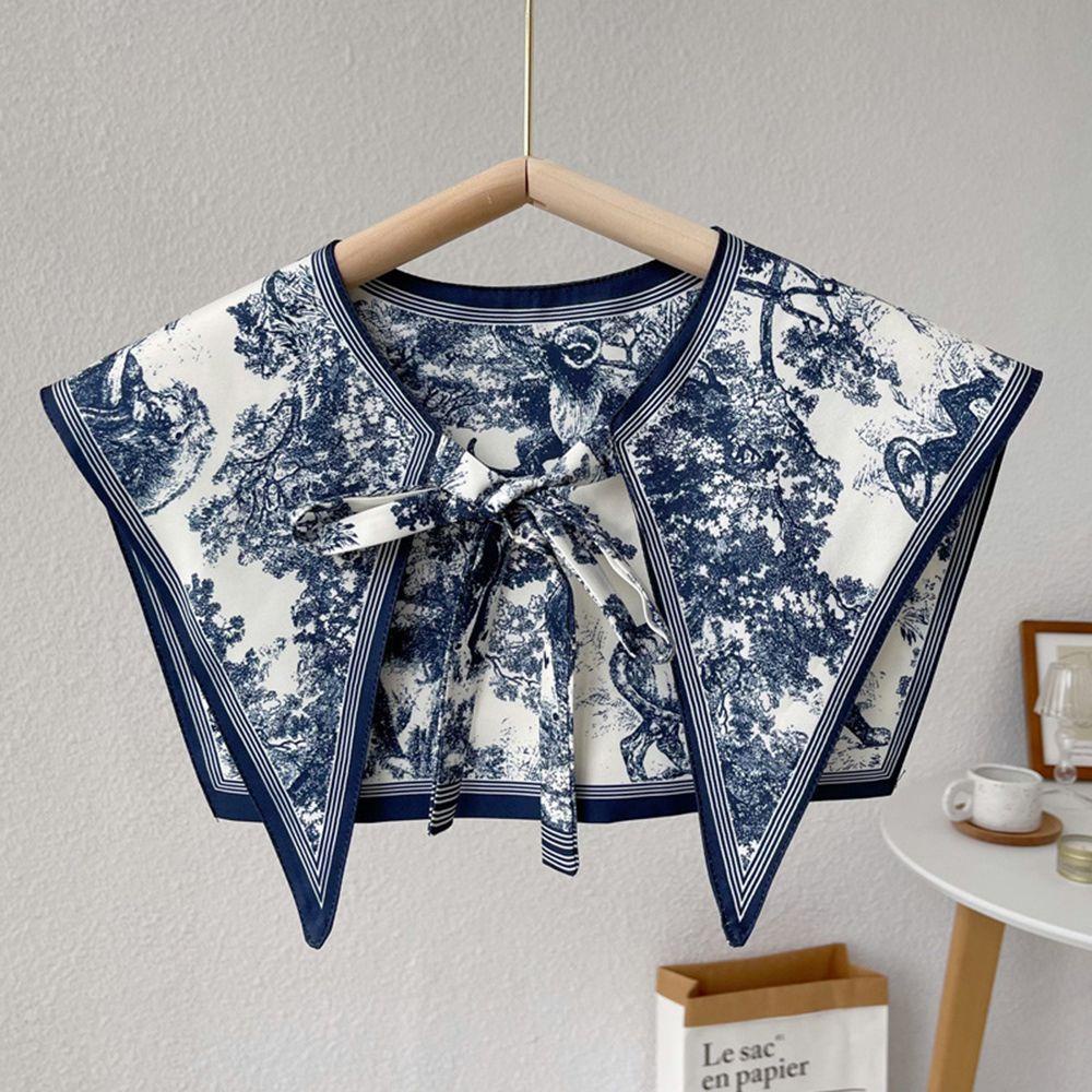 Cổ Áo Sơ Mi Giả In Họa Tiết Phong Cách Retro Ngọt Ngào Cho Nữ