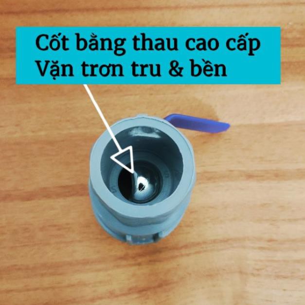 Van bi nhựa 27mm (∅27) tay cầm inox cốt thau - Sản xuất theo công nghệ Hàn Quốc-Giadung24h