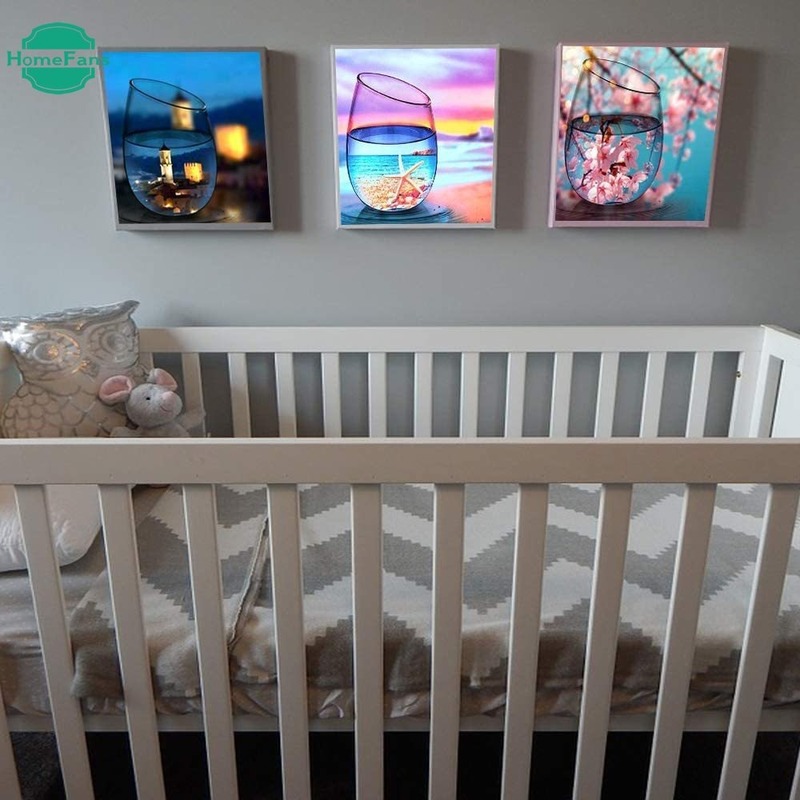 Bộ tranh đính đá 5D tự làm hình cốc nước nghệ thuật 5D cho người lớn 30 X 30cm