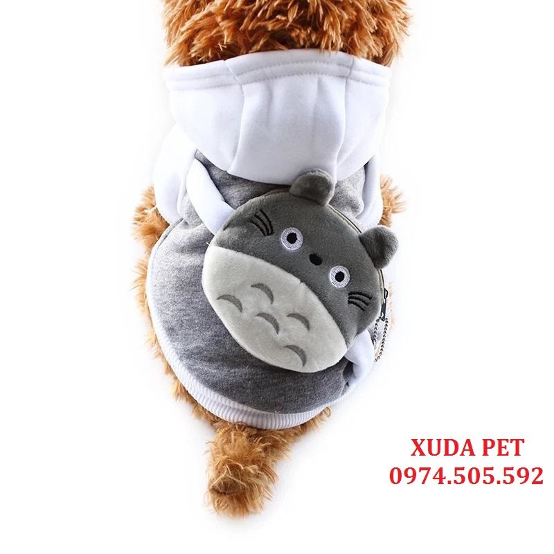 Áo Hoodie cho chó mèo hình Totoro siêu dễ thương Xudapet - SP000135