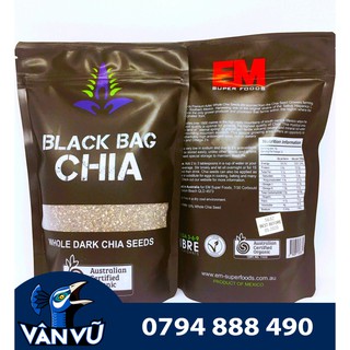 Hạt Chia Đen Úc - Black Bag Chia Organic Gói 500g