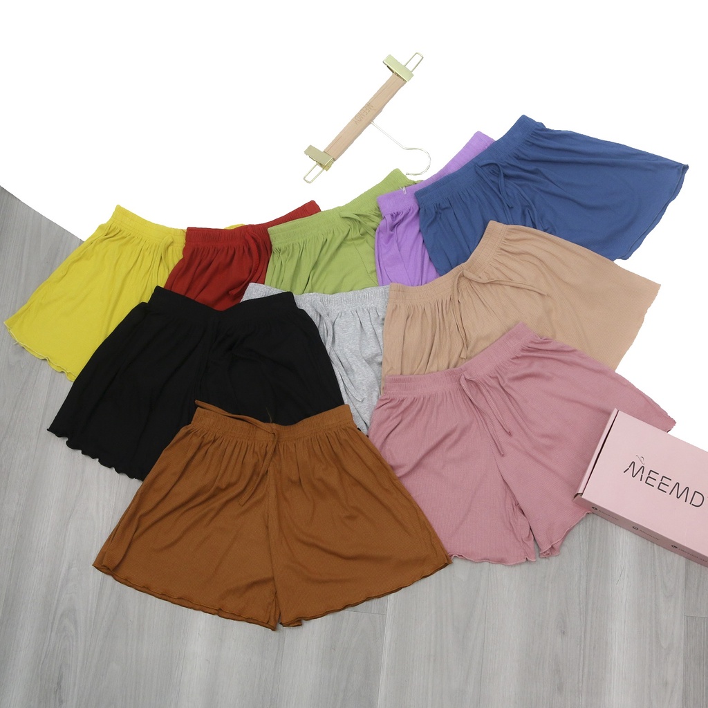 Quần short nữ cạp cao Meemdy chất thun mịn