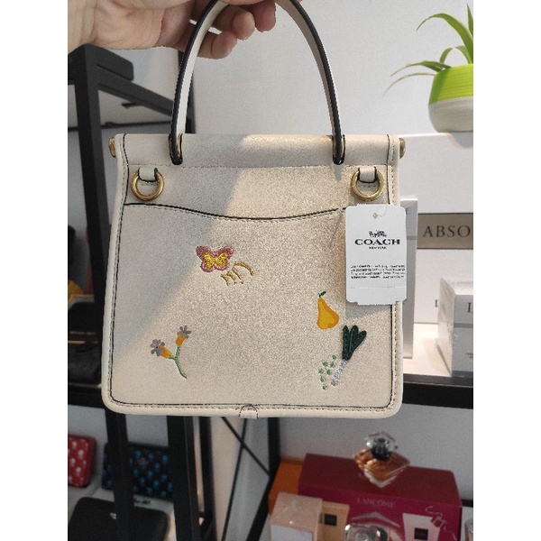 TÚI COACH TRẮNG PHỐI HOA XINH