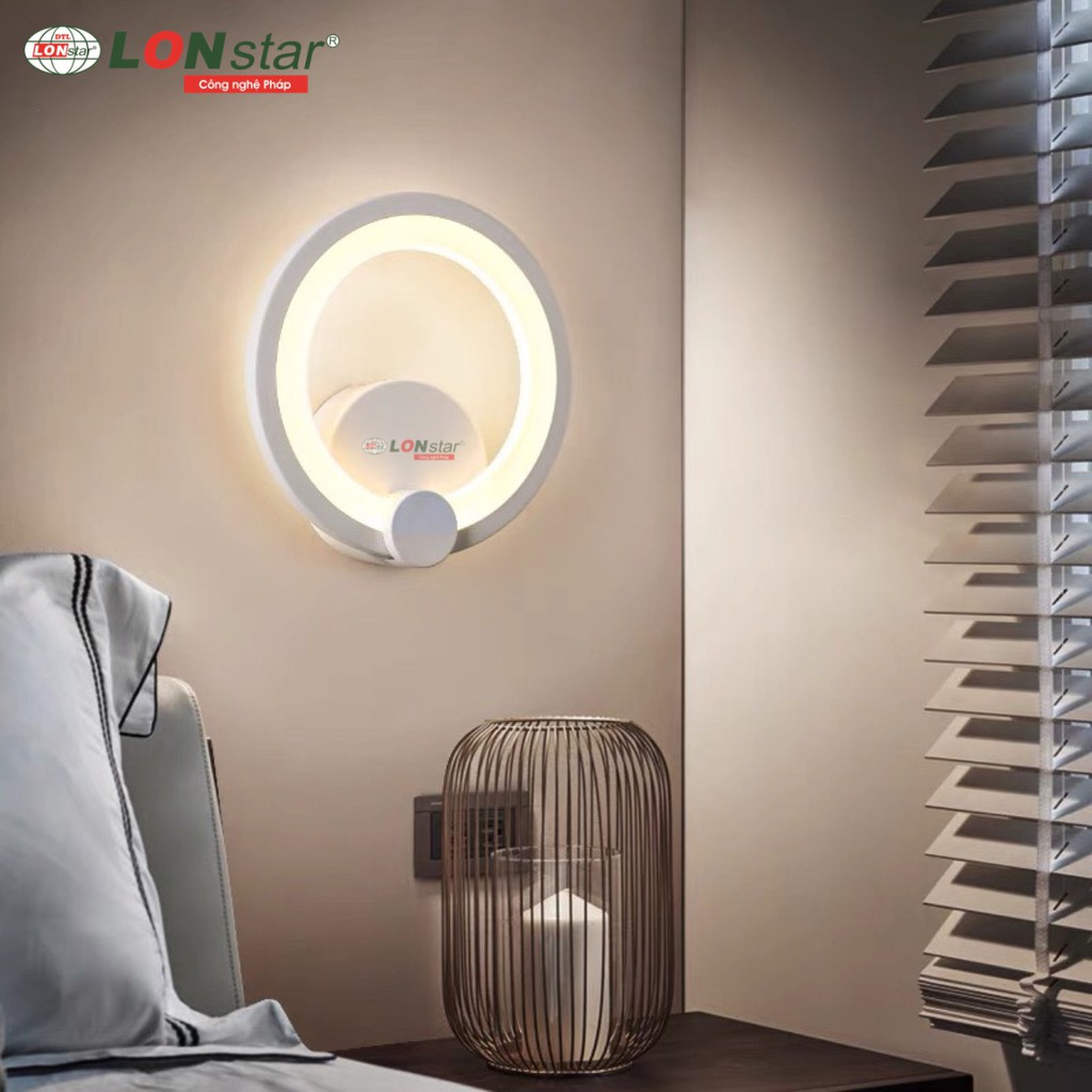 Đèn Tường Led Trang Trí LONstar Decor Phòng Khách , Phòng Ngủ,Cầu Thang Theo Phong Cách Hiện Đại , Bảo Hành 1 Năm