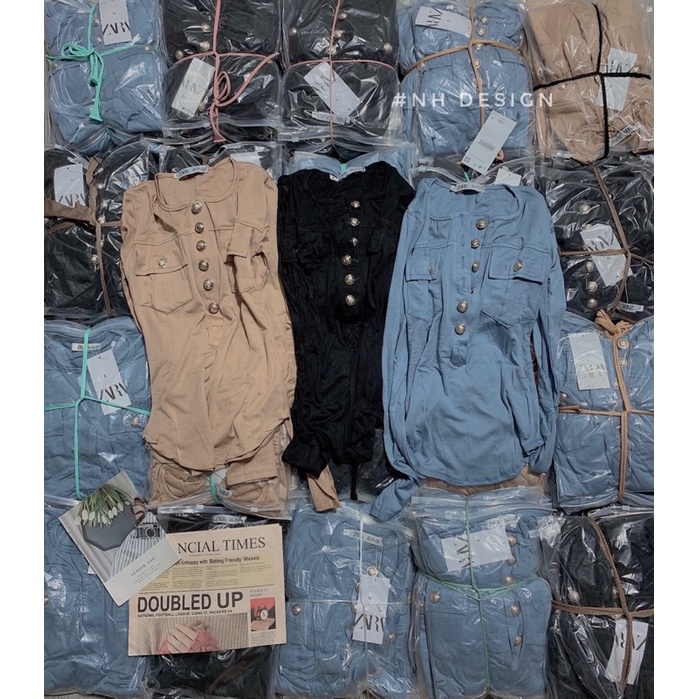 Áo thun len đính khuy vàng túi ngực mẫu mới | BigBuy360 - bigbuy360.vn