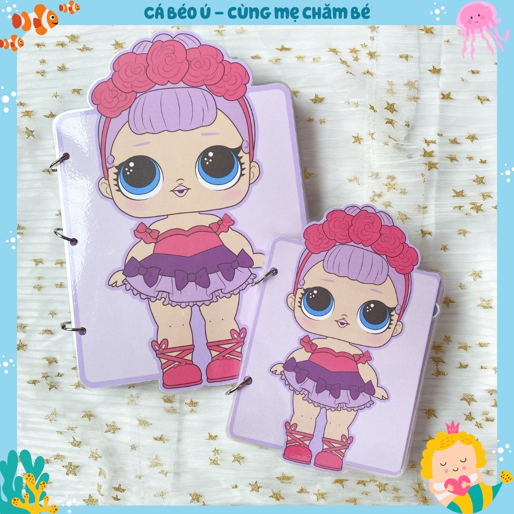 Đồ chơi búp bê LOL BJD học liệu bóc dán thay đồ búp bê công chúa thời trang giáo dục sớm Montessori CaBeoU CM399