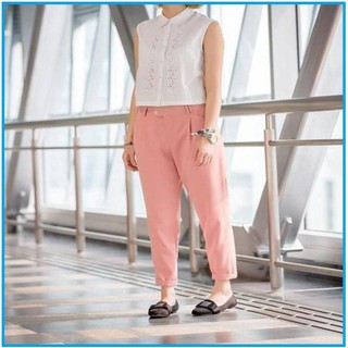 Quần baggy công sở nữ màu hồng nhạt hàng đẹp
