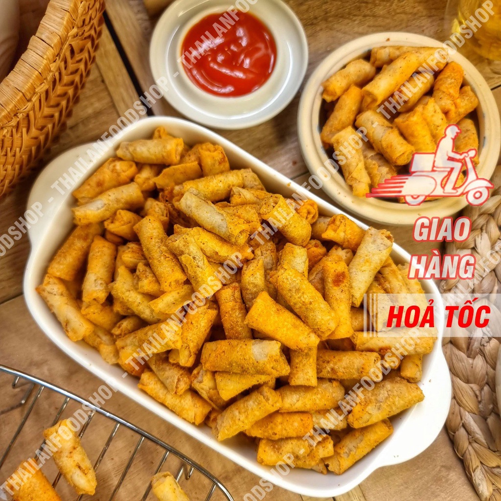 Chả Giò Tôm Mini Sấy Giòn Ăn Liền Túi 1kg