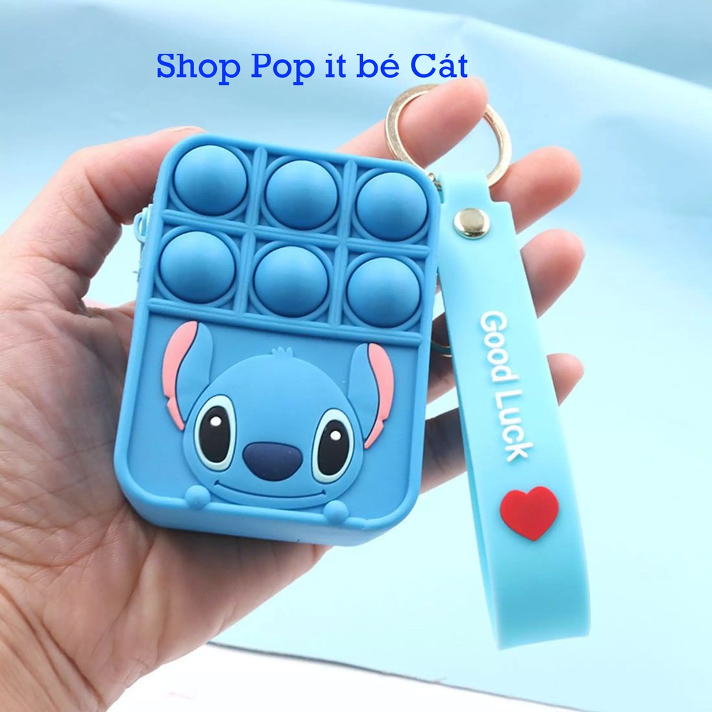 Đồ chơi Pop it - Túi vật dụng ra ngoài dây móc khóa