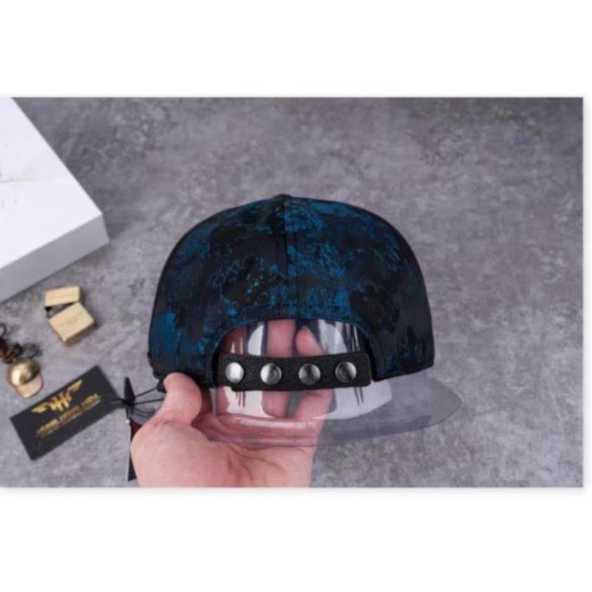 Nón Sơn nón Snapback - Nón Hiphop Nón Sơn - Mũ snapback hiphop nam nữ Xanh