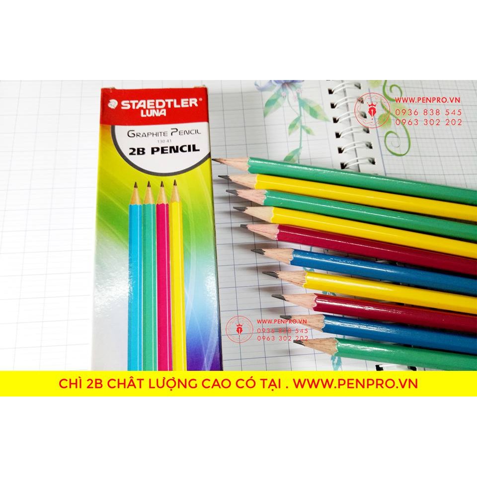 Bút chì Đức- Staedtler Luna 2B - penpro,bút chì,chì 2b,chì 6b,gọt bút chì thủ công,gọt bút chì máy