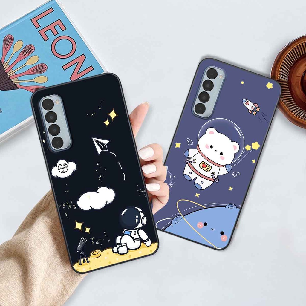 Ốp Oppo Reno4 /  Reno4 Pro / Reno 4 in hình vũ trụ, phi hành gia bầu trời cute dễ thương