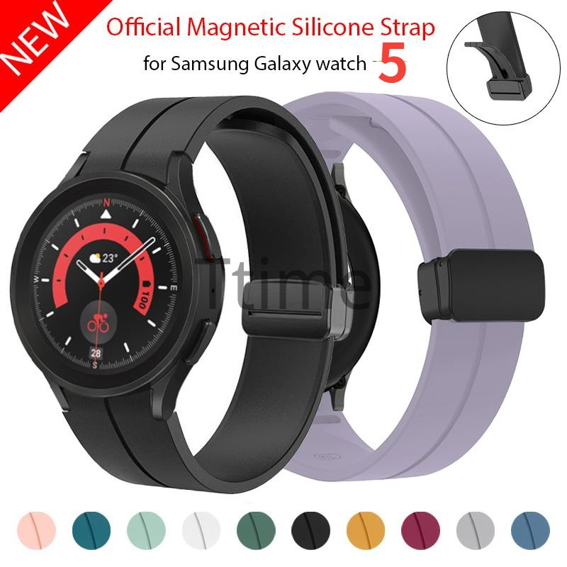 Dây Đeo Silicon Khóa Nam Châm 20mm 20mm Cho Đồng Hồ Thông Minh Samsung Galaxy Watch 5 / 4 44mm 40mm 5 Pro 45mm